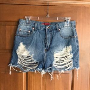 Denim shorts